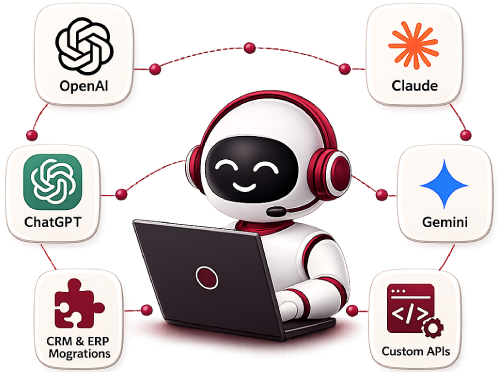 AI integration services illustration