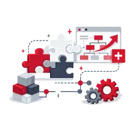Future-ready software enhancements and scalable development illustration