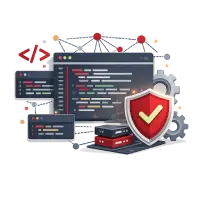 Clean and high-quality code development illustration