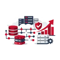 Cloud infrastructure and hosting recommendations illustration