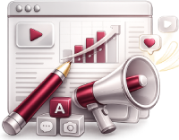 AI content creation and publishing illustration