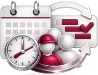 AI workforce scheduling and shift management illustration