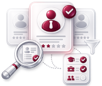 AI applicant screening and shortlisting illustration