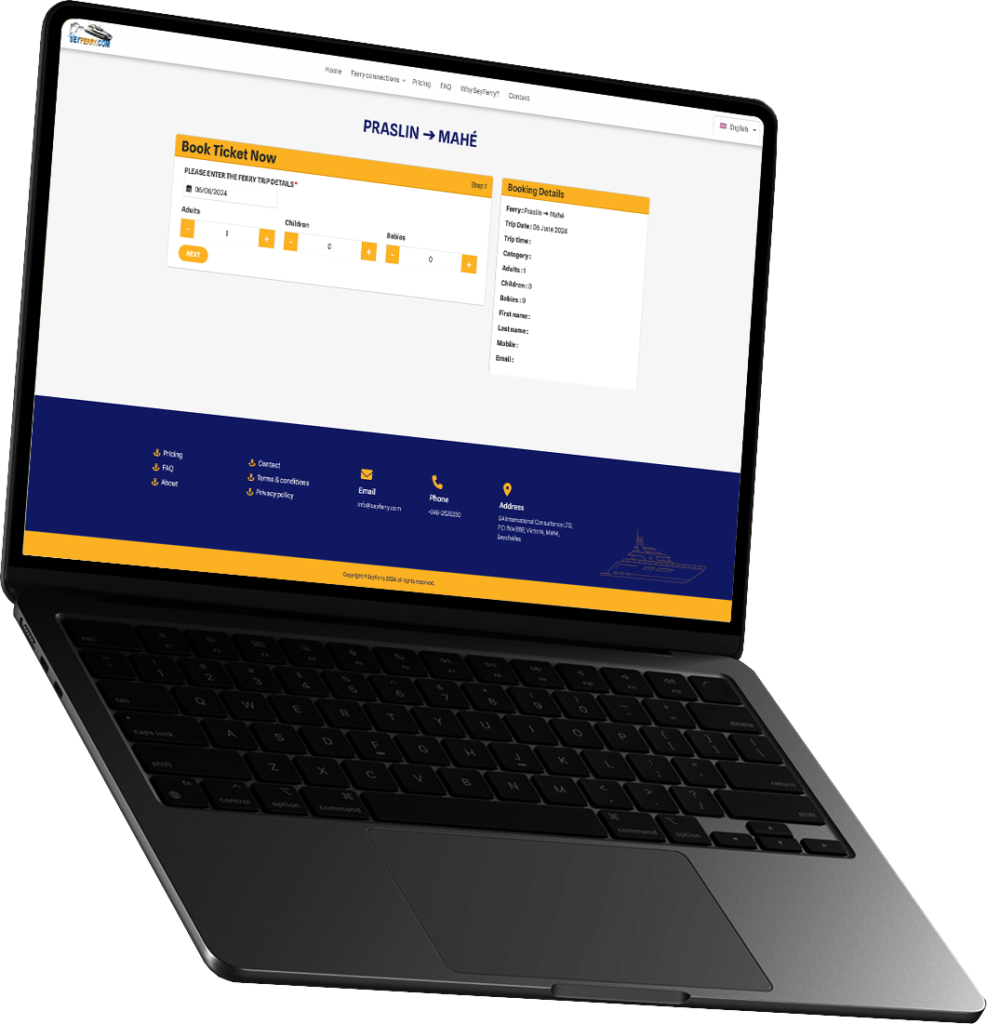 Seyferry - Online Ticket Booking Platform