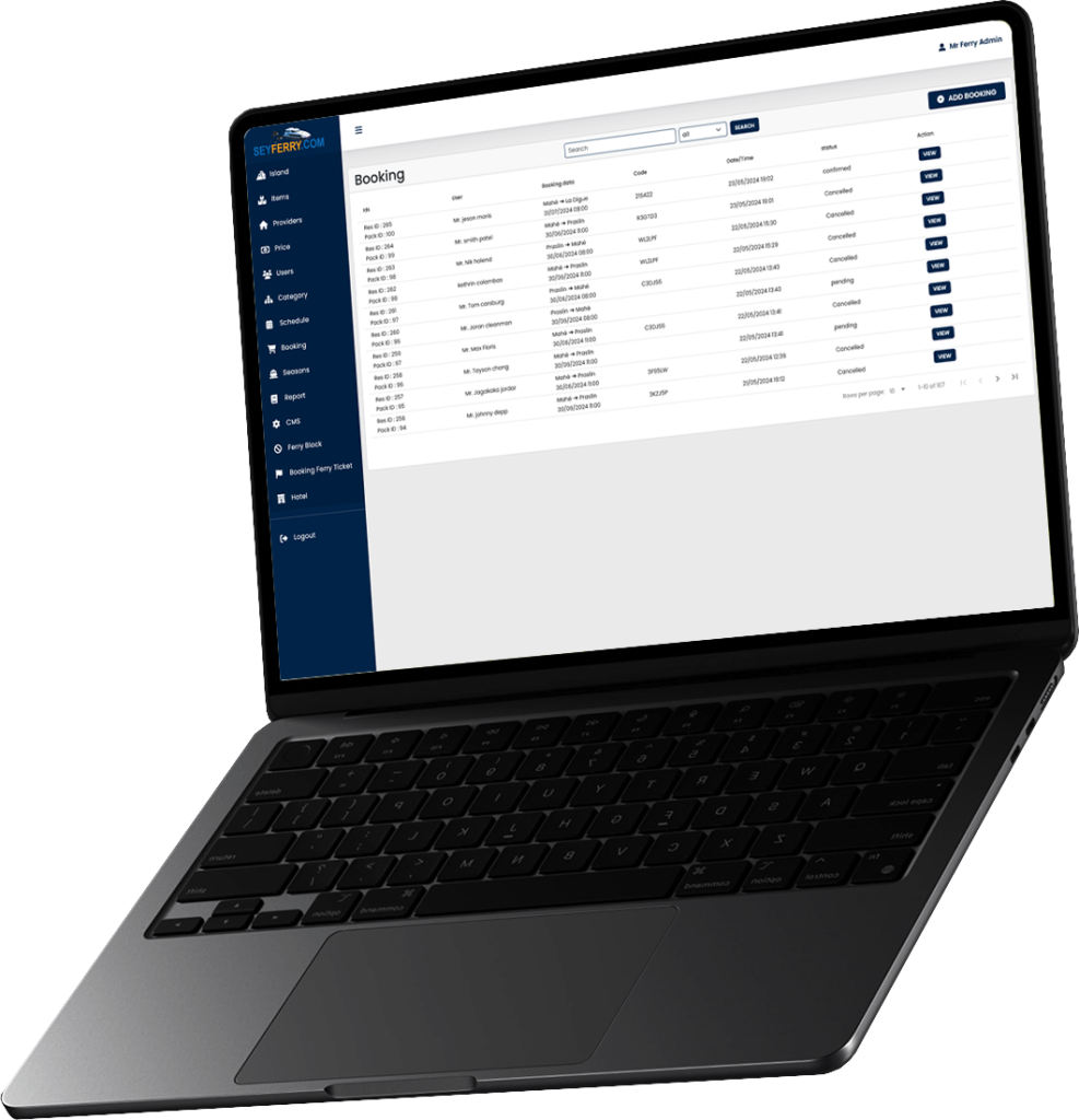 Seyferry - Online Ticket Booking Platform
